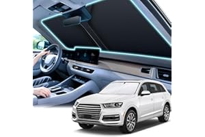 SINGARO 300T Universal Car Windshield Sun Shade, Foldable Reflective for Windshield & Window Shades with Overlapping Design, Car Interior Accessories (55" L x 26.7" W)