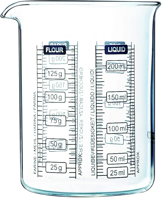 Verre doseur en verre Pyrex