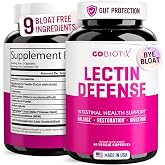 GOBIOTIX Lectin Defense - Lectin Blocker Supplement for Leaky Gut with MSM and Digestive Enzymes - Aids in Intestinal Health for Women and Men - Non-GMO + Gluten Free - 60 Capsules (1)