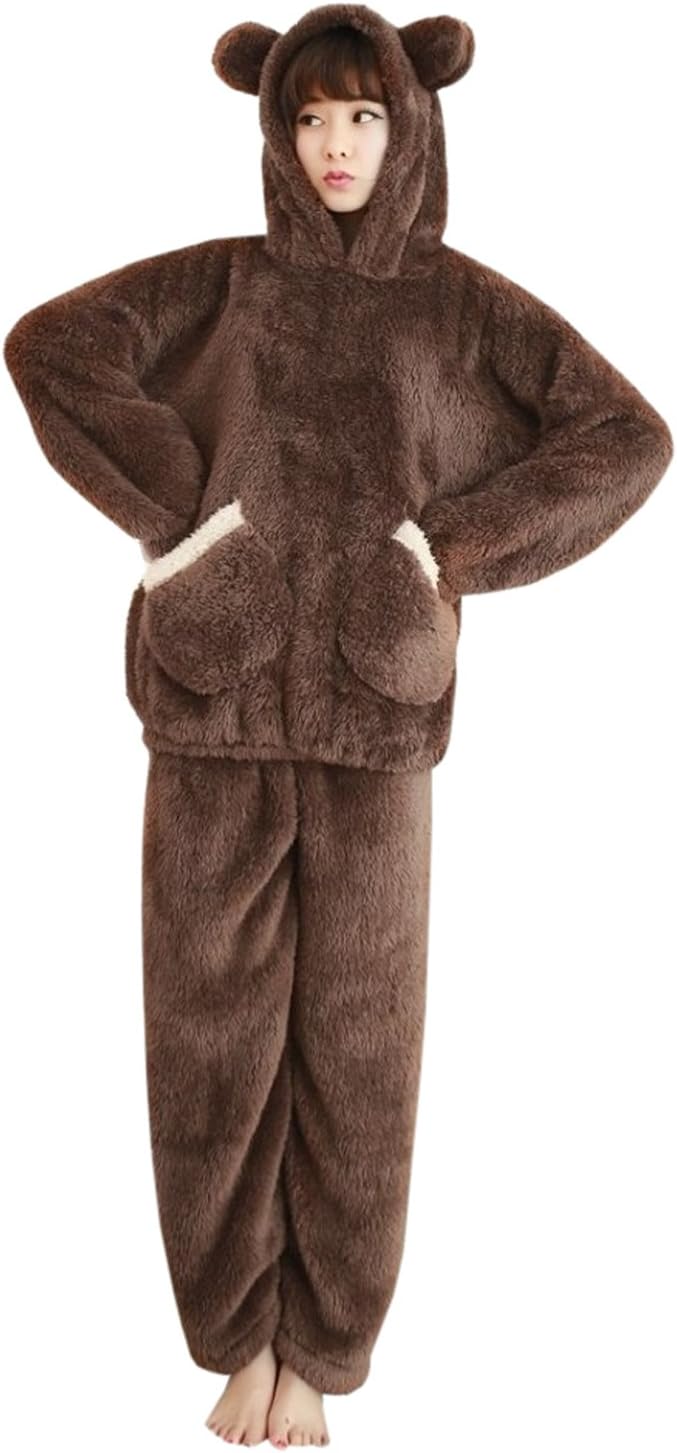 Adult Unisex Pajama Animal Onesie Cosplay Flannels Costume Hooded Sleepsuit Sleepwear Nightwear for Home Party Halloween Music Festival