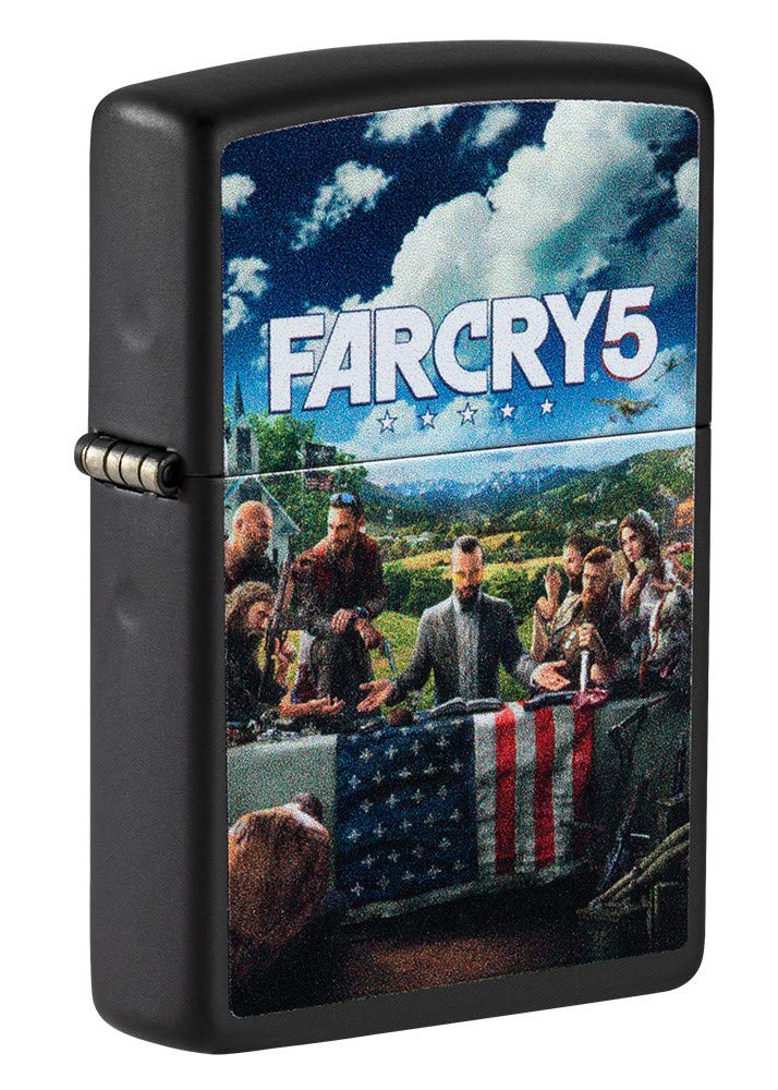 Zippo Unisex's Far Cry 5 Cover Art Black Matte Pocket Lighter, One Size