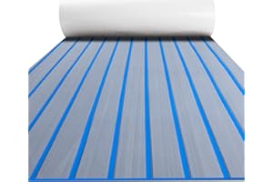 FOCEAN Boat Flooring EVA Foam Boat Decking Faux Teak Marine Flooring Boat Mat Boat Carpet Sheet for Motorboat RV Yacht Kayak Surfboard, 94.5"x 47.2"/35.4"/23.6"/15.7"