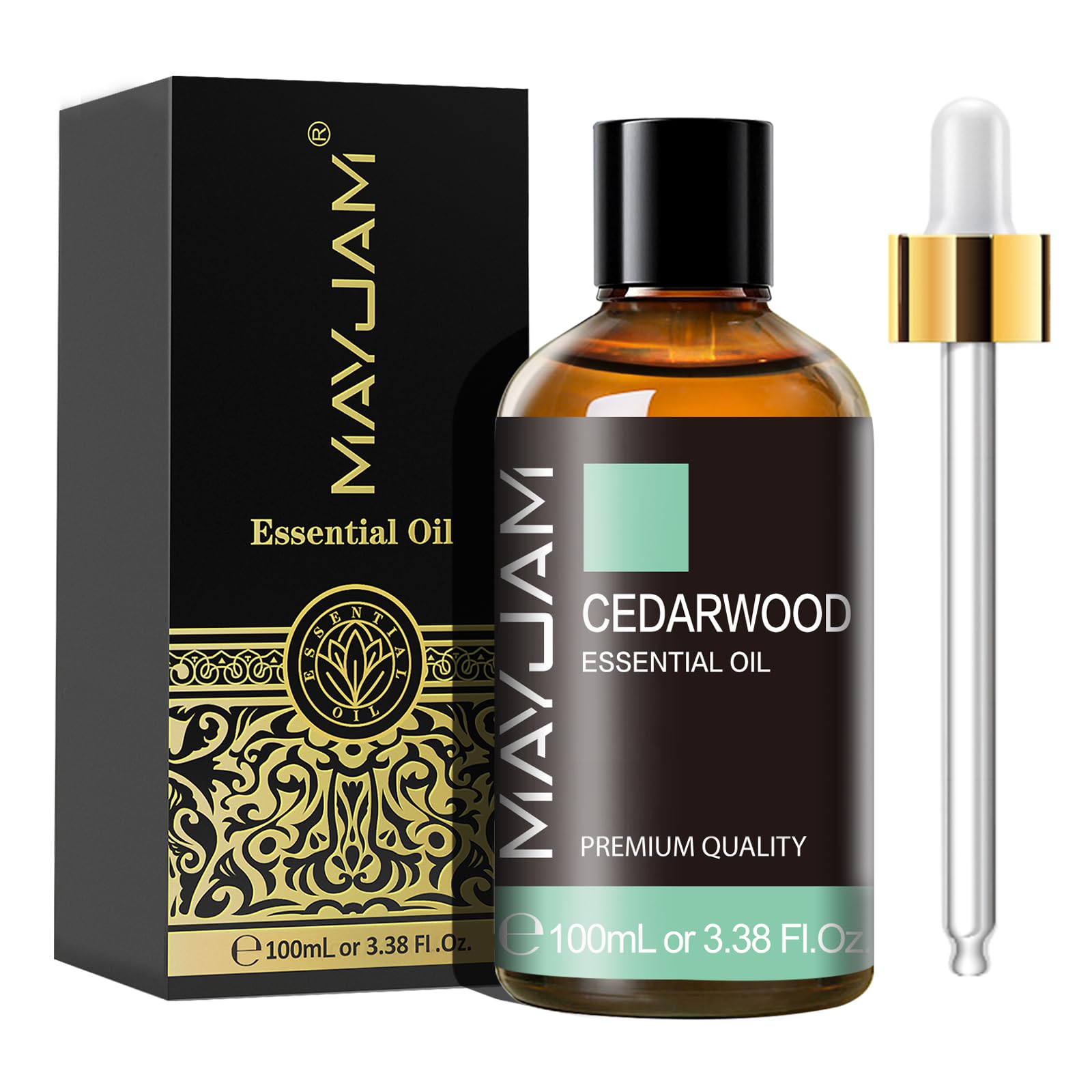 MAYJAM Cedarwood Essential Oils 100ML, Cedarwood Oil for Diffuser, Humidifier, DIY, Home, Office