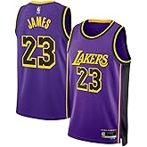 Lebron James Los Angeles Lakers NBA Kids Youth 8-20 Purple Statement Edition Swingman Jersey