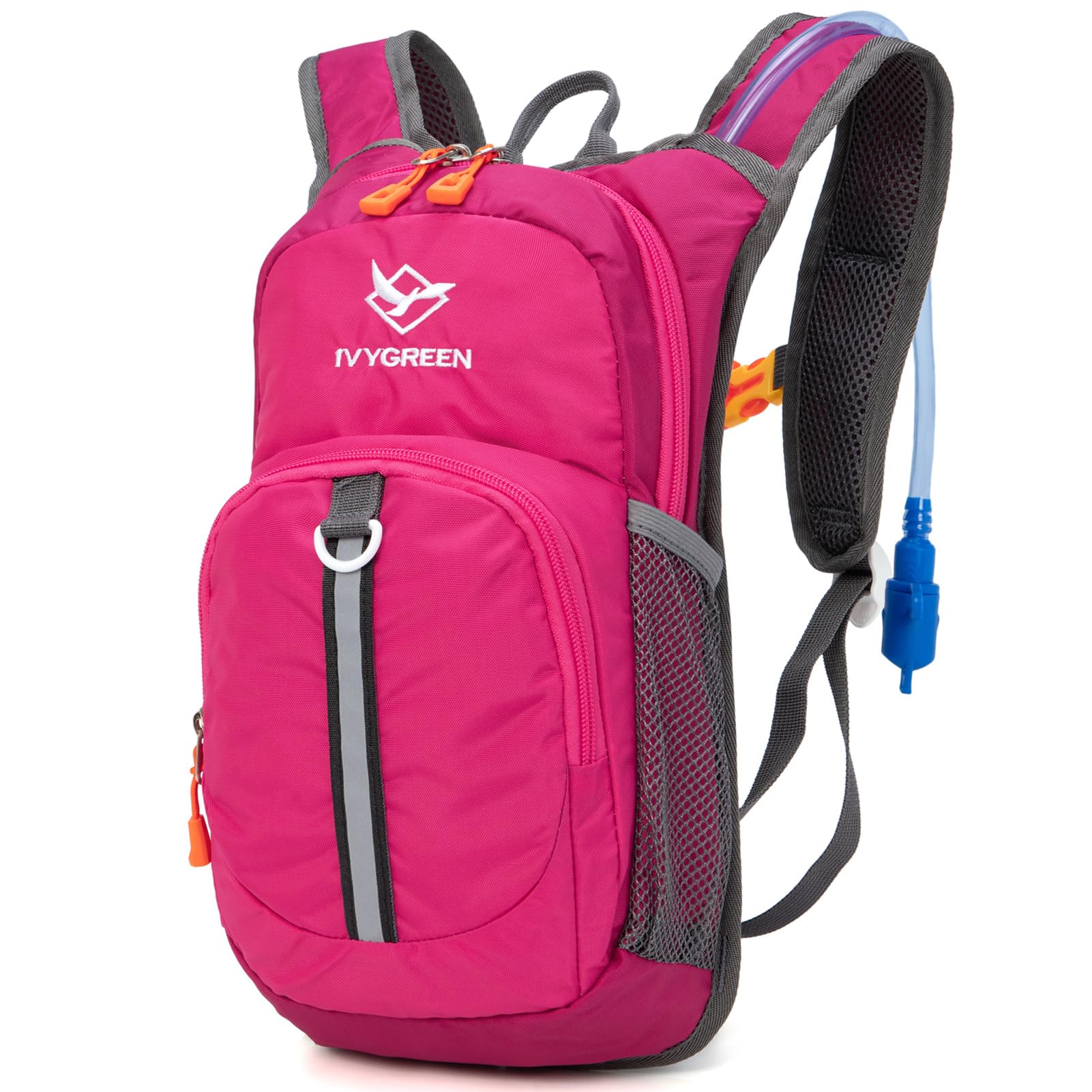 Photo 1 of Ivygreen Kids Hydration Backpack, Hiking Backpack for Boys or Girls with 1.5L Water Bladder (Rose Red - Small)