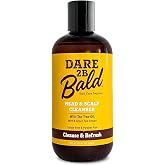 Dare 2B Bald High Time Head &amp; Scalp Cleanser | Bald Head Care | 8 fl oz | Cleansing Scalp Shampoo | Tea Tree Oil &amp; Mint Green Tea Formula | Bald Head Moisturizing Shampoo for Men