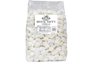 Fairtime Taffy Bulk White Candy for Candy Buffets, Vanilla Taffy, Vanilla Candy, Bulk Candy, Pinata Candy, Individually Wrapped Candy Kosher Candy, 3 Pounds of Candy