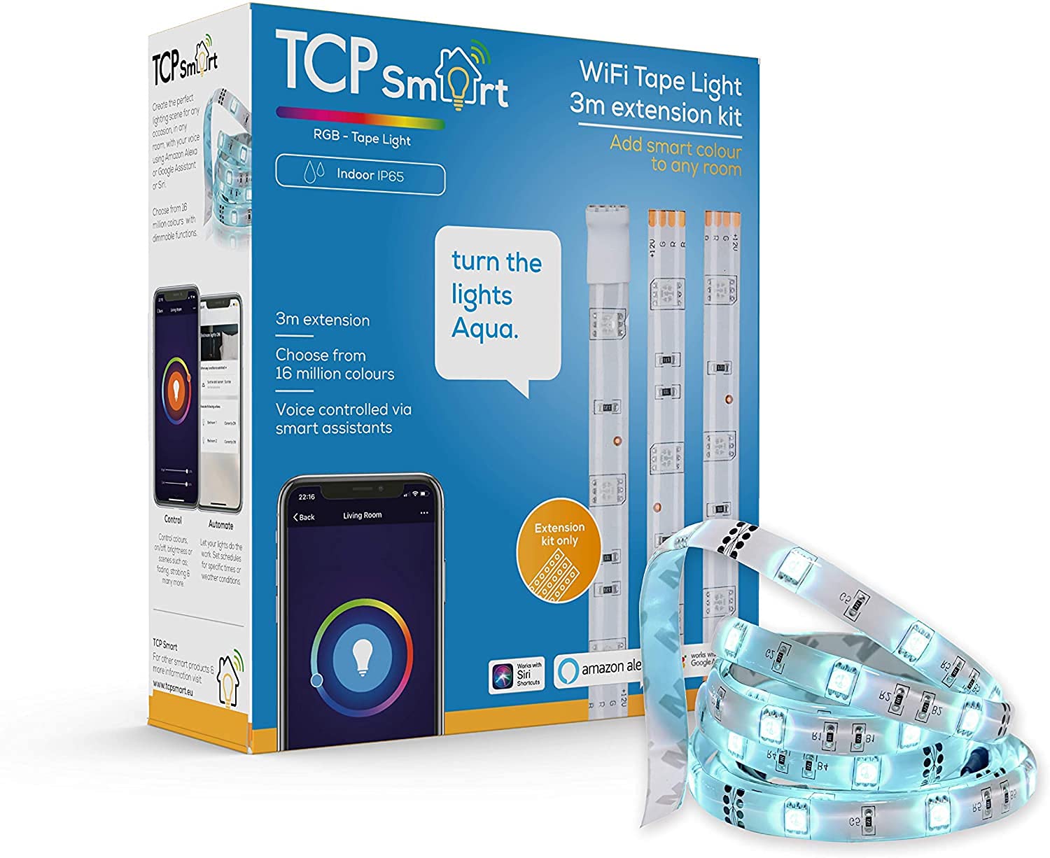 TCP Smart Wi-Fi LED IP65 Tapelight Extension Kit Colour Changing