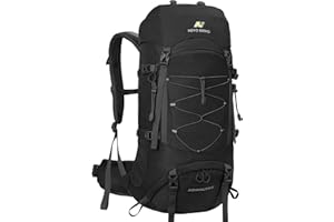 N NEVO RHINO Waterproof Hiking Backpack 50L/60L, Camping Backpack with Rain Cover, Hiking Travel Mountaineering Backpack