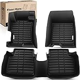 YHTAUTO Floor Mats Fit 2008-2012 Honda Accord 4 Door, TPE All Weather Car Mats Waterproof Anti-Slip Odorless Floor Liner, Interior Car Accessories Front & 2nd Row Liner