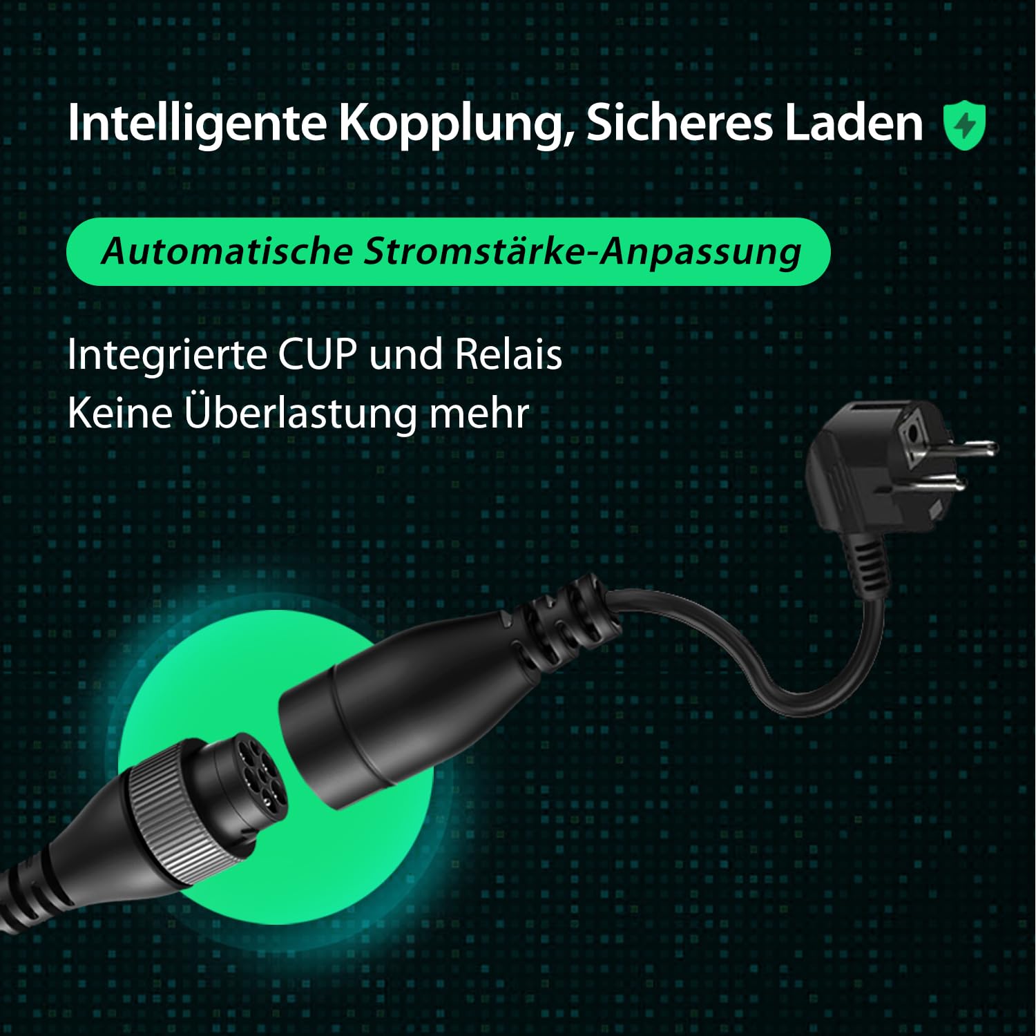 GONEO Mobile Wallbox/Ladestation 11kW 3-Phasig|8-16A|7m–Typ 2 Ladekabel mit CEE Stecker und Schuko Stecker mit Einstellbarer Ladeleistung,IP66,Kompatibel mit Model Y/3,ID3/4/5 und BEV/PHEV Tragetasche 2