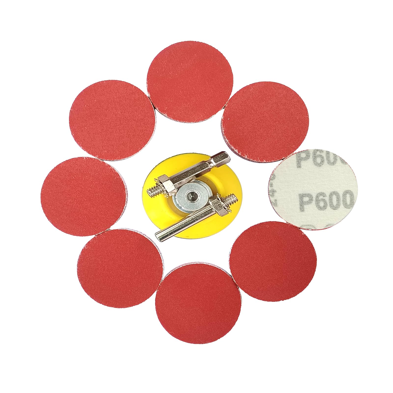 Wanmutrun 100pcs Hook & Loop Discs 50mm Grit600 Suitable for Small Polishing Machines Best Choice for Small Area Polishing.
