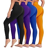 VALANDY Creamlush 4 Pack Leggings for Women-High Waisted Ultra Soft Stretchy Yoga Lounge Pants