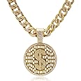 IDRUPACE Miami Mens Cuban Link Chain Silver Gold Plated Bling Cuban Necklace Diamond Chain for Men 13MM iced out chain Hip Hop Jewelry，8.5/18/20/24 Inch Length-With metal gift box.