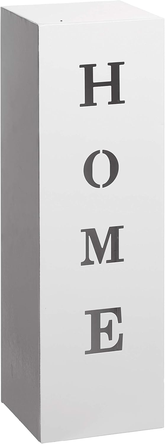 Gartenfreude Home Deko Säule Hauseingang Garten Windlicht Podest Blumensäule 16 x 16 x 50 cm weiß