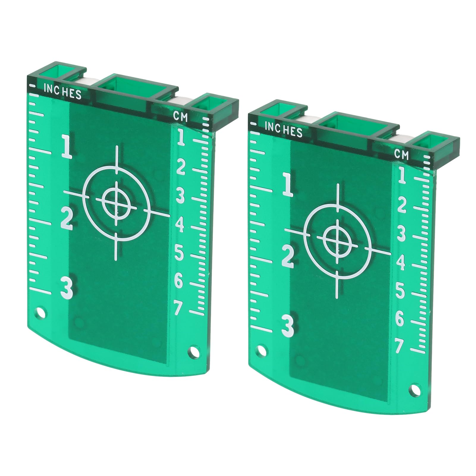 Laser Target Plate,2Pcs ABS Magnetic Floor Laser Target Card Plate,Green Beam Laser Level Enhancing Visibility with Base for Replacement