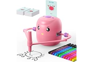 CYJBE Smart Drawing Robot for Kids,Montessori Educational Painting Toy for 5+ with Voice Interaction&16 Color Pens,Magic Drawing Robot with 150 Learning Word Cards ,Ideal Gift for 5+ Year Old Boys Girls