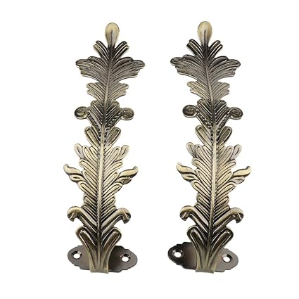 Magideal 2pcs Vintage Leaf Design Curtain Tie Backs Hold Back