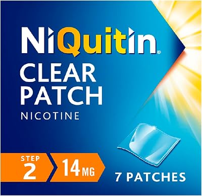 NiQuitin 14mg Nicotine Patches Step 2 Clear 24hr Craving Control 24x