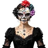 Halloween Masquerade Mask Mexican Day of the Dead Mask Women Floral Eyemask