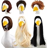 Dansydaisy 6 Pcs Porch Goose Wig,Cute Porch Goose Outfit Suitable for 17 Inch and 23 Inch Statue,Cute Outdoor Statue Outfits,Patio Yard Goosey Wig for Lawn Goosey Garden Decoration