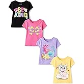 The Children's Place Baby-Girls and Toddler Unicorns,Butterflies,Trends Short Sleeve Graphic T-Shirts,4 Pack