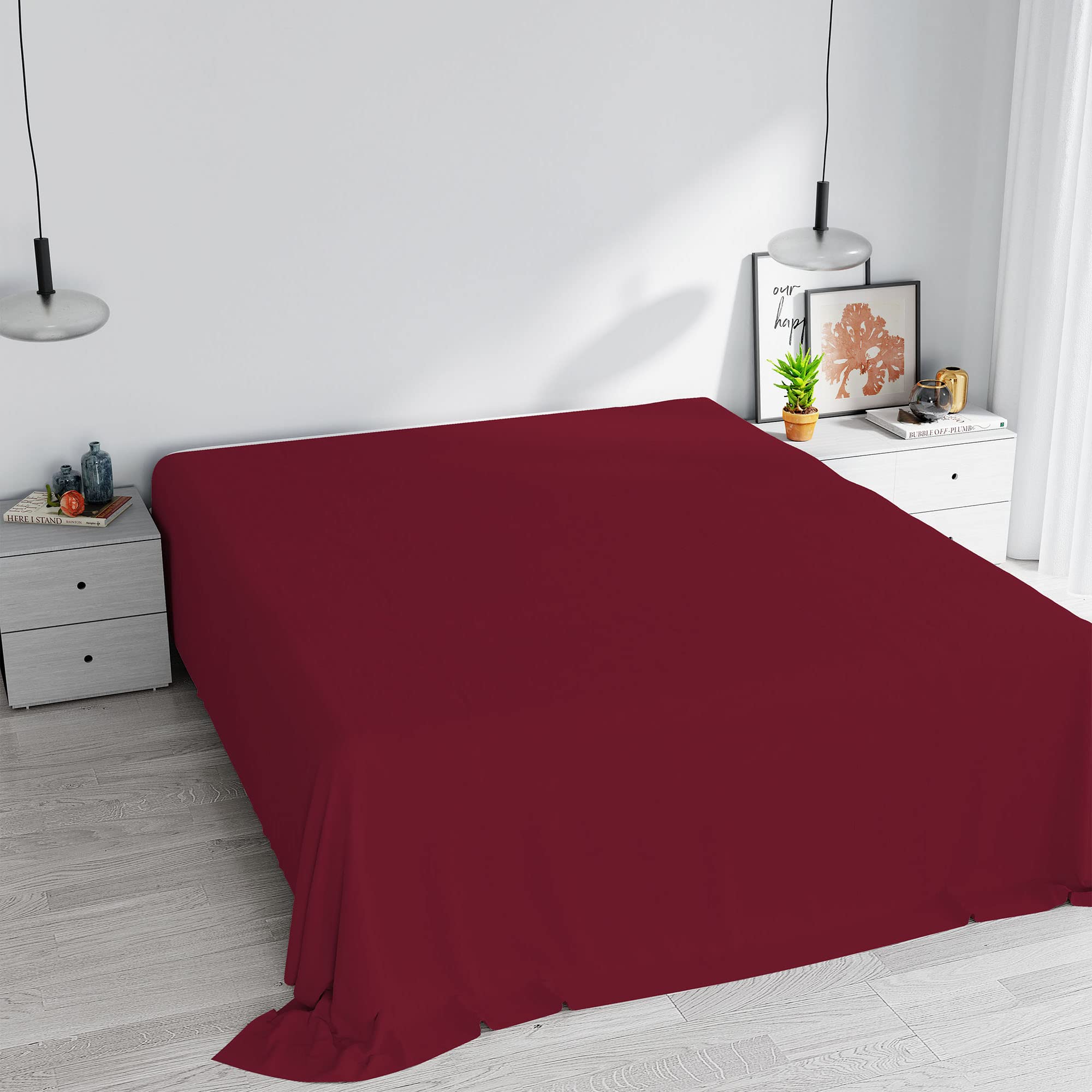 Max Color top Sheet,270x300cm,Bordeaux, MAXY DOUBLE