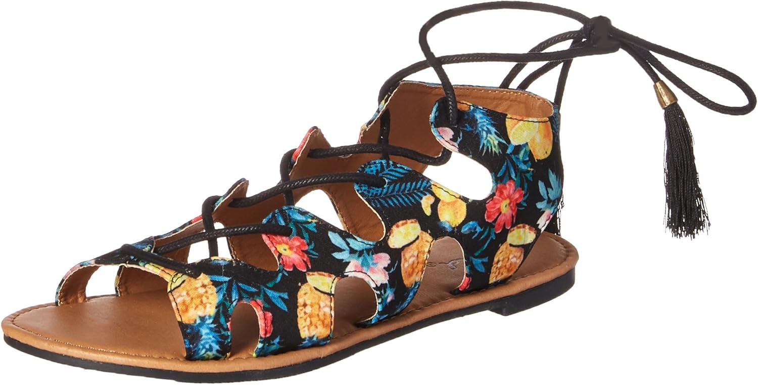 qupid lace up sandals