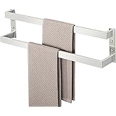 Alise Double Towel Bar, 24" Towel Racks for Bathroom Wall Mounted SUS304 Stainless Steel, Heavy Duty Bathroom Towel Holder, Quick Drying Towel Hanger, Brushed Nickel