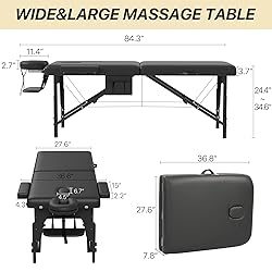 KCC Memory Foam Massage Table Premium Portable