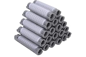 Hair Perm Rod Set, 20-Piece Korean Root Curling Rollers, Grey Salon Hairdressing DIY Styling Tools Kit