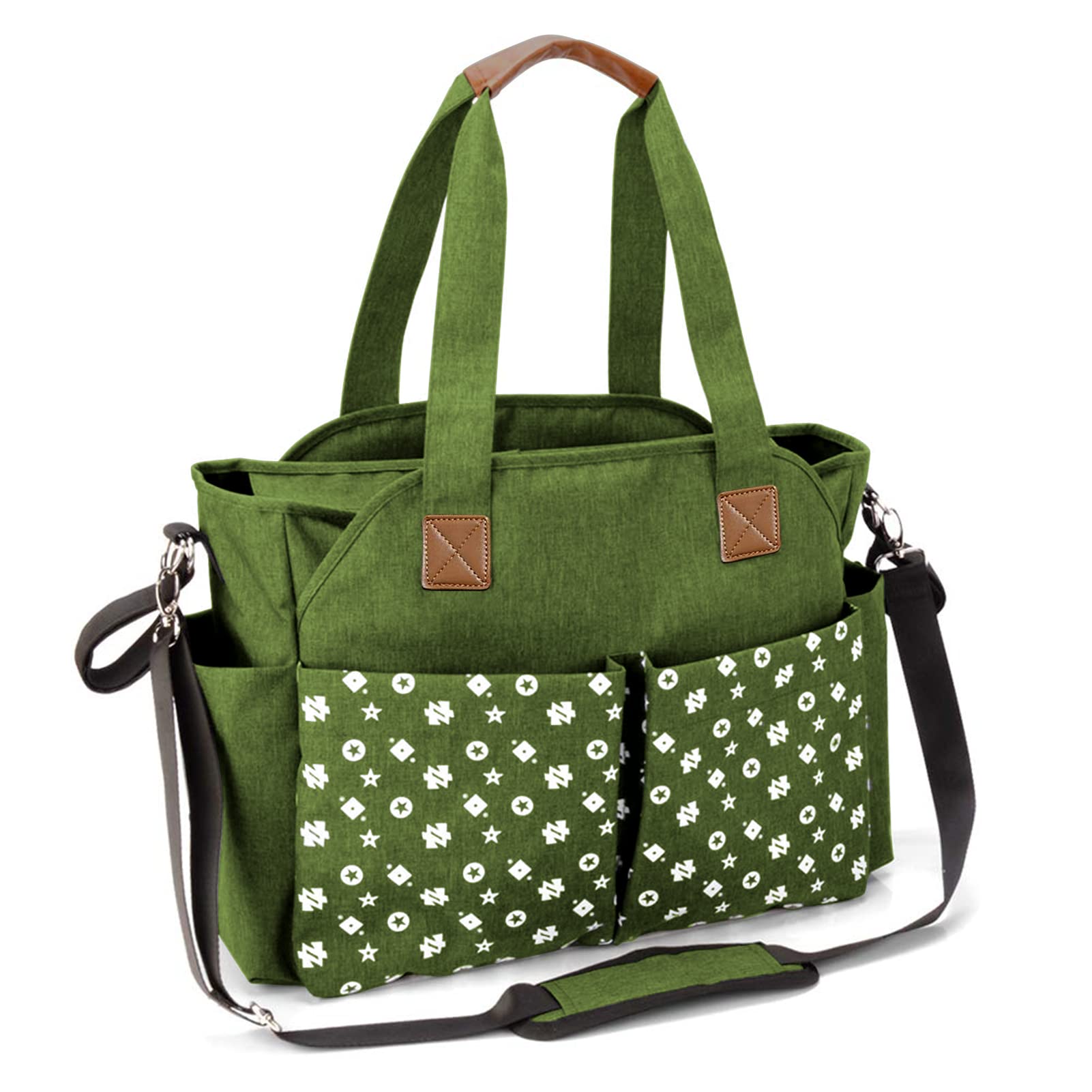 Homlynn Large Nappy Changing Tote Bag, 12 Pockets, Spacious Storage for Baby Accessories