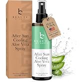 After Sun Cooling Aloe Vera Spray - USA Made With Organic Aloe Vera | Fast Absorbing After Sun Care for Sunburn Relief, Skin Cooling Spray, Sunburn Treatment Spray Lotion for Body