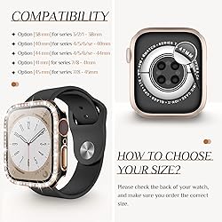 Goton 2-Pack Bling Case for Apple Watch Screen