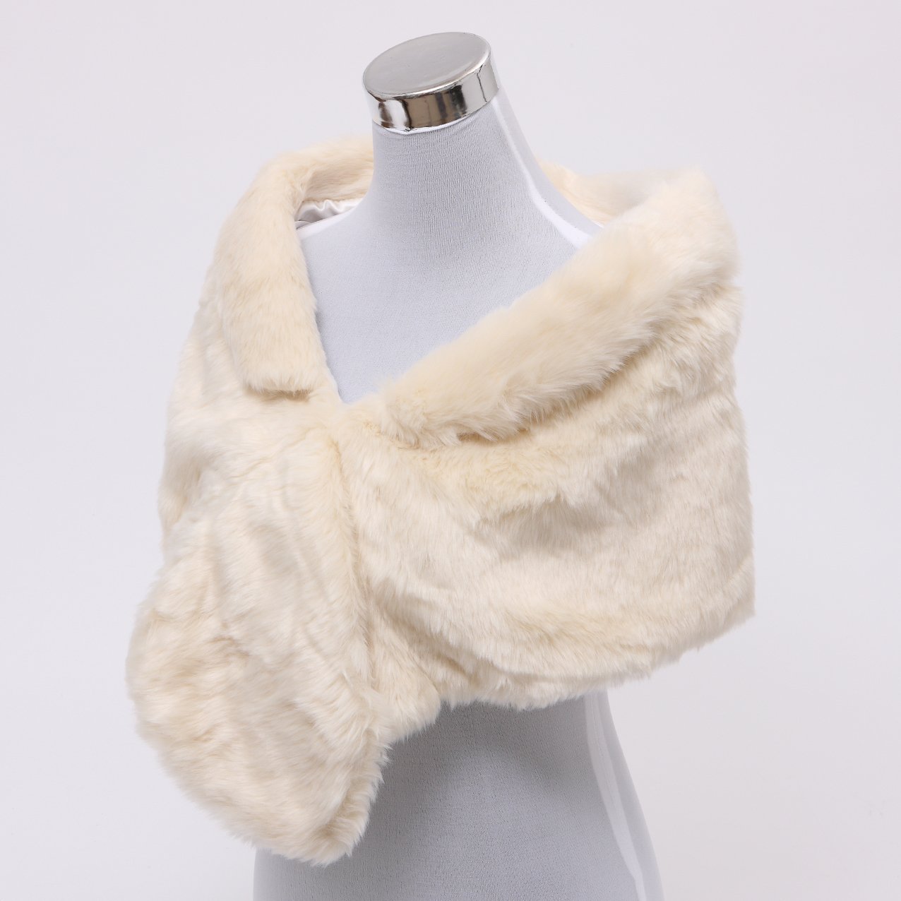 Faux Fur Bridal Bolero Shrug Available in White or Ivory (Ivory) Amazon.co.uk Clothing