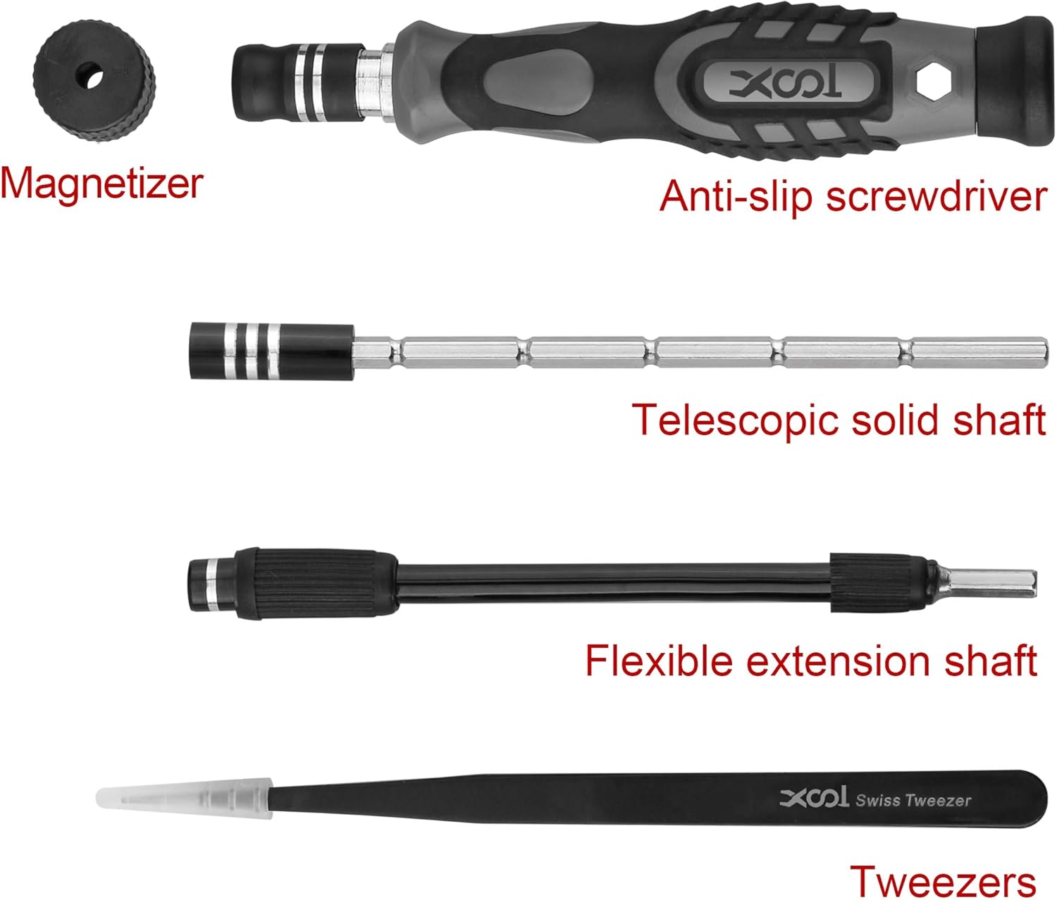 XOOL 107 in 1 Precision Set with Magnetic Driver Kit, Professional Electronics Repair Tool Kit with Portable Oxford Bag for Repair Cell Phone, iPhone, iPad, Watch, Tablet, PC, MacBook: Computers & Accessories