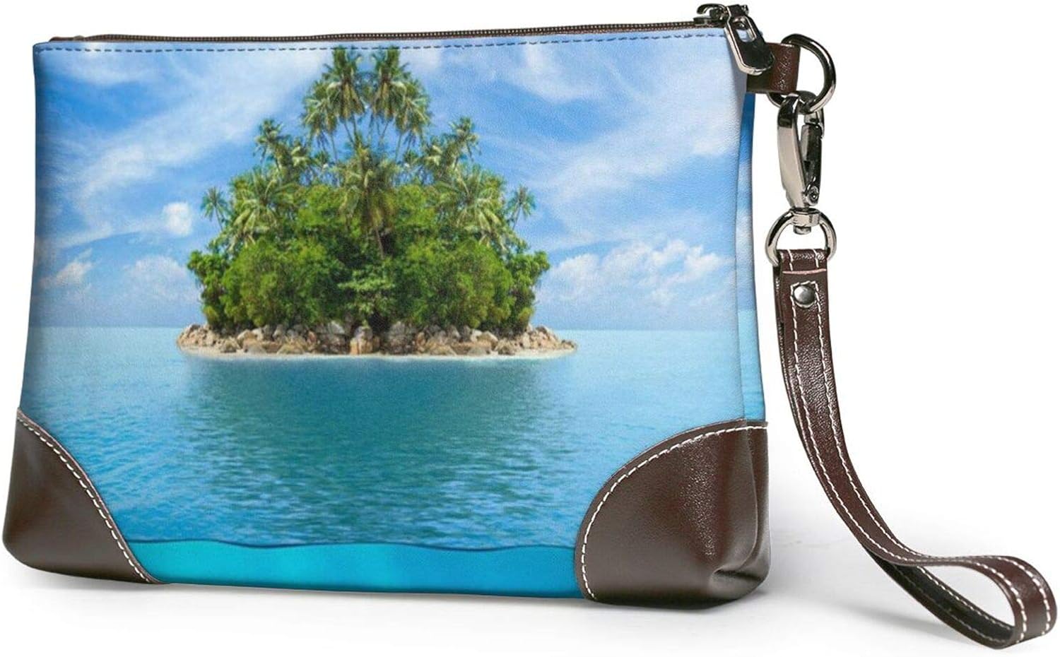 Bajo el agua Coral Arrecife de fondo marino impreso bolso de embrague