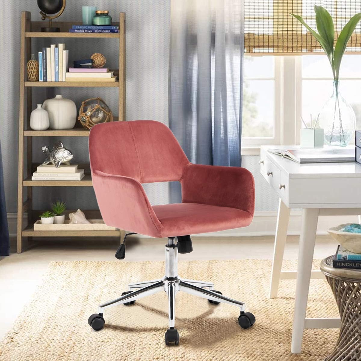 Computer Desk Chair, Home Office Task Chair Upholstered Open Back