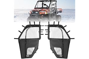 KEMIMOTO Upgraded Zipper Soft Doors, UTV Cab Enclosure Water-Resistant Compatible with Polaris Ranger XP 1000 2017-2025, Ranger 1000 2020-2025