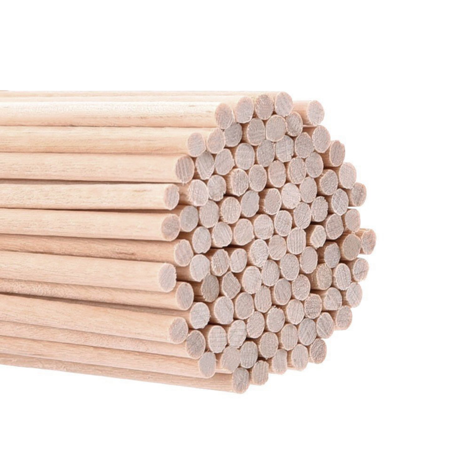 eBoot Unfinished Natural Wood Craft Dowel Rods 100 Pack (6 x 1/8 Inch