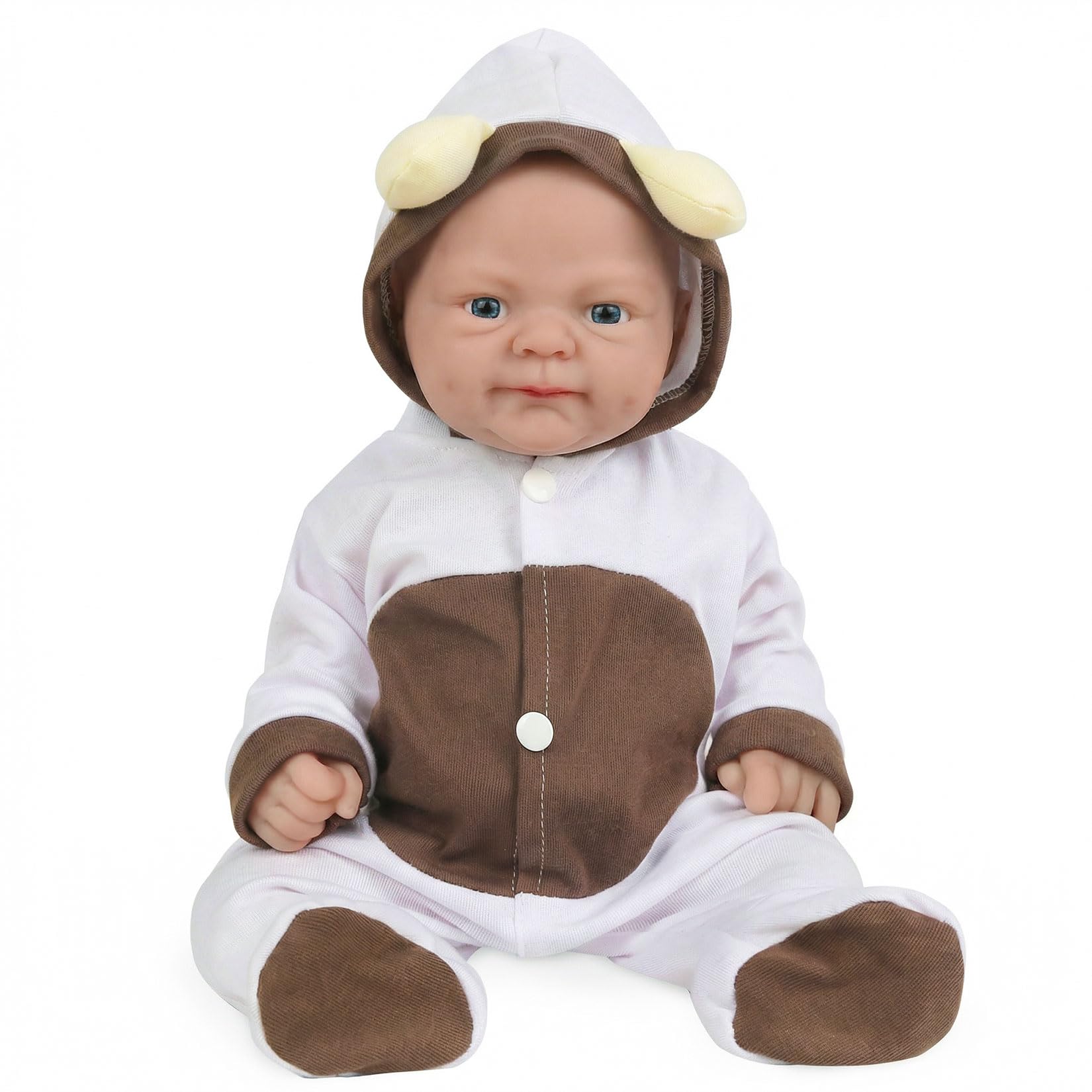 Vollence 14 inch Silicone Baby Dolls Girl Weighted 1.62 kg,[NOT Vinyl],Silicone Full Body Reborn Lifelike Realistic Newborn Real Life Soft Babies with Feeding Accessories & Gift Box for Kids Age 3+