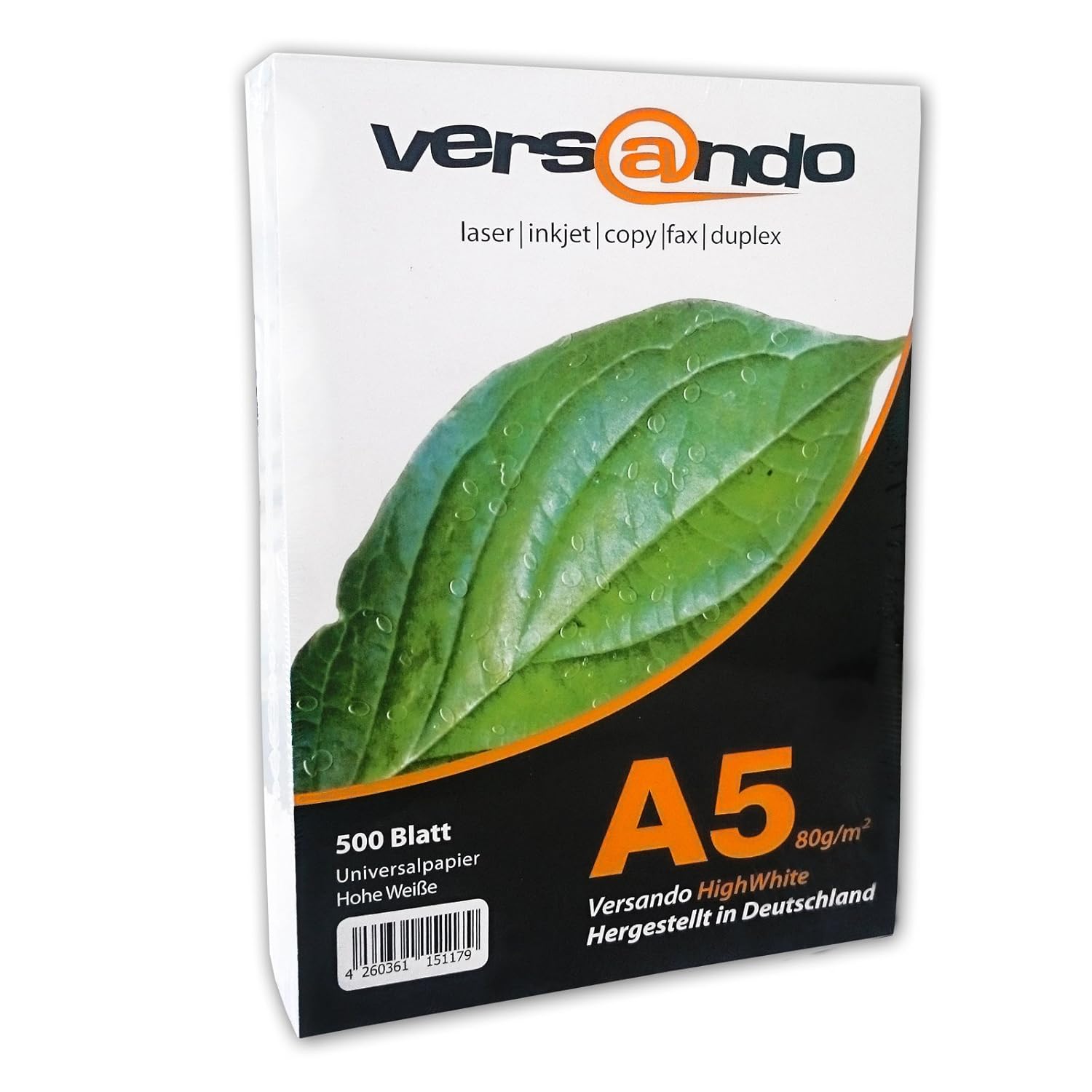 Versando VAHW Papel ecológico universal para impresoras y fotocopiadoras hojas DIN A