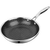 imarku 8 Inch Non Stick Frying Pans, Healthy Hybrid Ceramic Frying Pans | PFOA Free, Dishwasher &amp; Oven-Safe Non Stick Skillets, Stainless Steel Frying Pan for Gas, Electric, and Induction