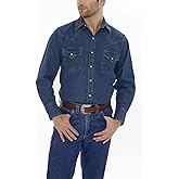 Ely & Walker Men's Big Long Sleeve Denim Western Shirt