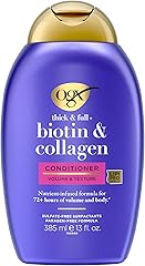 OGX Thick & Full + Biotin & Collagen Volumizing Conditioner, Nutrient-Infused Conditioner with Vitamin B7 Biotin Gives Hair V