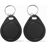 10-Black M-I-F-A-R-E Classic 1K Keychain RFID IC S50 Key Fob ISO14443A 13.56MHZ NFC Tags F08 Token Key for Electronic Smart Door Lock
