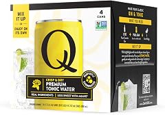 Q Mixers Tonic Water, Premium Cocktail Mixer Made with Real Ingredients, 7.5 fl oz cans (Pack of 4)