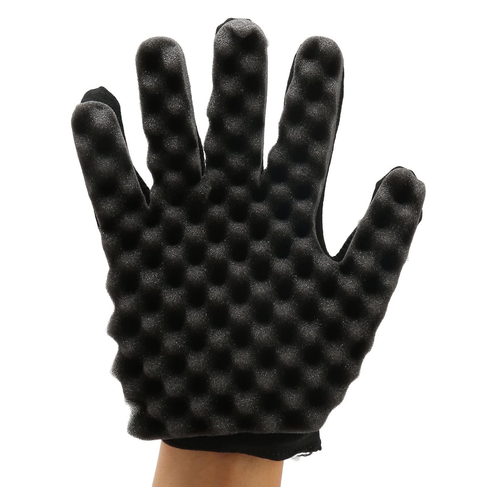 Hair Curl Sponge Gloves, Barber Curl Twist Sponge Glove for Curling Twisting and Dread, Hair Brush Sponges for Men Curls