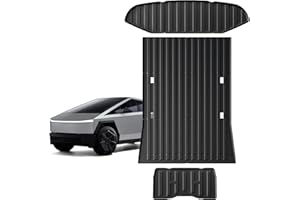 Foronetry Trunk Bed Mat Set Compatible with Tesla Cybertruck 2024, All Weather TPE Waterproof Pickup Truck Bed Liner for Cybertruck Accessories (Truck Bed Mat+Lower Mat+Frunk Mat)