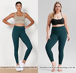 ODODOS Women's High Waist Workout Leggings 2-Pack
